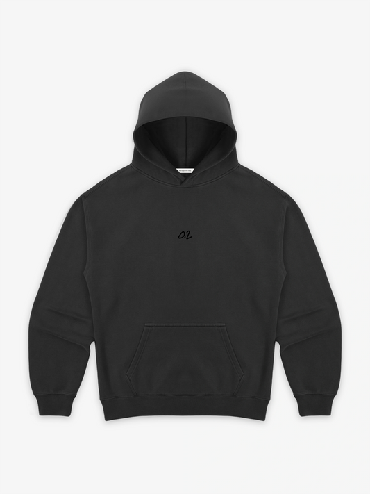 UNISEX MEMBERS HOODIE - FADED BLACK