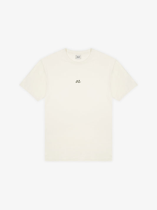 SIGNATURE MID-WEIGHT TEE - OFF WHITE